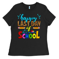 Black happy last day of school Ladies Tee - Artiststas