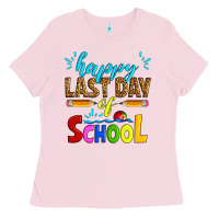 Bubblegum Pink happy last day of school Ladies Tee - Artiststas