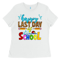 White happy last day of school Ladies Tee - Artiststas