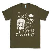 Army Green just a girl who loves anime Classic Tee - DesigneFamous