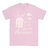 Bubblegum Pink just a girl who loves anime Classic Tee - DesigneFamous