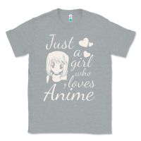 Heather Grey just a girl who loves anime Classic Tee - DesigneFamous