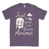 Lavender just a girl who loves anime Classic Tee - DesigneFamous