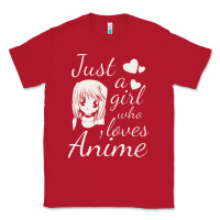 Red just a girl who loves anime Classic Tee - DesigneFamous