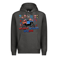 Charcoal Heather red white wroom wroom wroom Premium Hoodie - AdoDesignShop