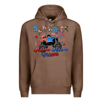Chestnut red white wroom wroom wroom Premium Hoodie - AdoDesignShop
