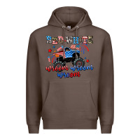 Coffee red white wroom wroom wroom Premium Hoodie - AdoDesignShop