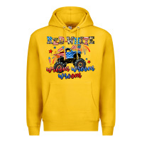 Lemon red white wroom wroom wroom Premium Hoodie - AdoDesignShop