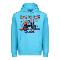Ocean Blue red white wroom wroom wroom Premium Hoodie - AdoDesignShop