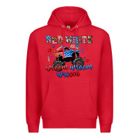 Red red white wroom wroom wroom Premium Hoodie - AdoDesignShop