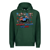 Sports Green red white wroom wroom wroom Premium Hoodie - AdoDesignShop