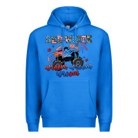 True Royal red white wroom wroom wroom Premium Hoodie - AdoDesignShop