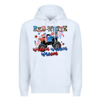 White red white wroom wroom wroom Premium Hoodie - AdoDesignShop