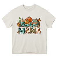 Cream thankful mama Heavy Core Tee - BundleAndBundleShop