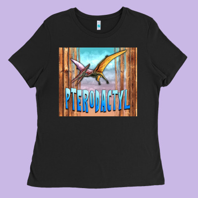 Dinosaur Pterodactyl Ladies Tee Designed By Artiststas