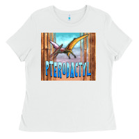 White dinosaur pterodactyl Ladies Tee - Artiststas