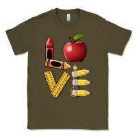 Army Green love teacher Classic Tee - BarkalooDesign