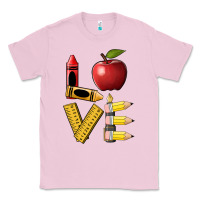 Bubblegum Pink love teacher Classic Tee - BarkalooDesign