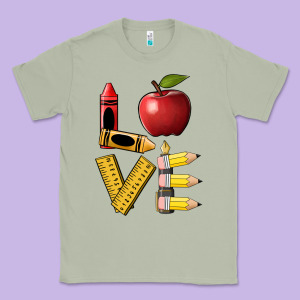 Love Teacher Classic Tee Designed By Barkaloodesign