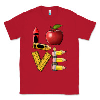 Red love teacher Classic Tee - BarkalooDesign