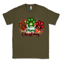 Army Green merry christmas paws Classic Tee - FaDigitalArtStudio