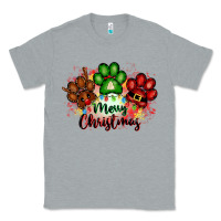 Heather Grey merry christmas paws Classic Tee - FaDigitalArtStudio