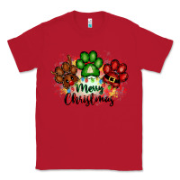 Red merry christmas paws Classic Tee - FaDigitalArtStudio