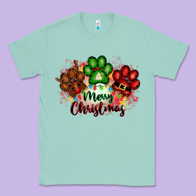 Merry Christmas Paws Classic Tee Designed By Fadigitalartstudio