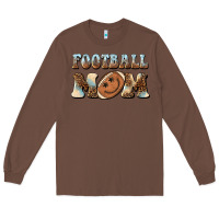 Chestnut football mom football smiley face Long Sleeve Tee - BarkalooDesign