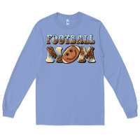 Colony Blue football mom football smiley face Long Sleeve Tee - BarkalooDesign
