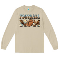 Mushroom football mom football smiley face Long Sleeve Tee - BarkalooDesign