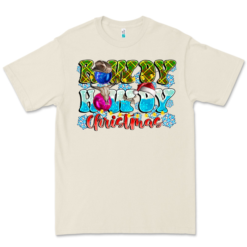 Rowdy Howdy Christmas Premium Tee by CowhideDigitalArt | Teevron