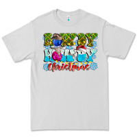 Dove Grey Rowdy Howdy Christmas Premium Tee - CowhideDigitalArt