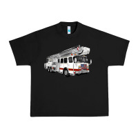 Black White Fire Truck Urban Heavy Tee - Artiststas