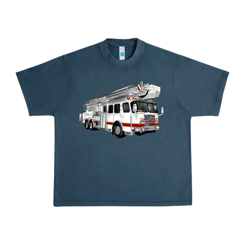 White Fire Truck Urban Heavy Tee by Artiststas | Teevron
