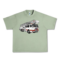 Oil Green White Fire Truck Urban Heavy Tee - Artiststas