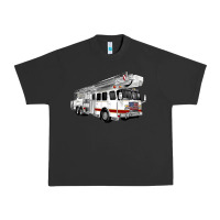 Pigment Black White Fire Truck Urban Heavy Tee - Artiststas