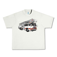 Pistachio White Fire Truck Urban Heavy Tee - Artiststas
