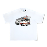 White White Fire Truck Urban Heavy Tee - Artiststas