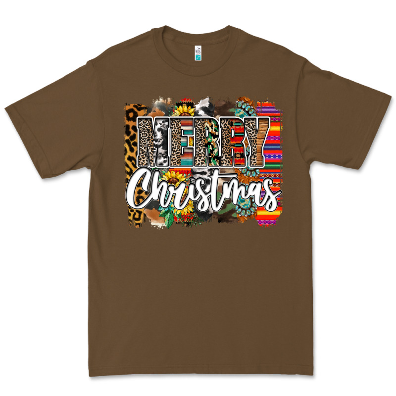 Western Merry Christmas Premium Tee by CowhideDigitalArt | Teevron