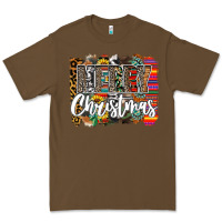 Cacao Western Merry Christmas Premium Tee - CowhideDigitalArt