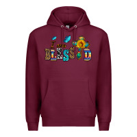Burgundy ı am blessed Premium Hoodie - AdoDesignShop