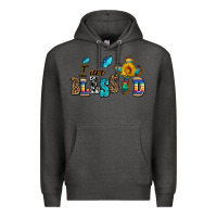 Charcoal Heather ı am blessed Premium Hoodie - AdoDesignShop