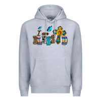 Heather Grey ı am blessed Premium Hoodie - AdoDesignShop