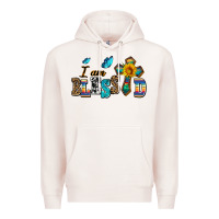 Pale Pink ı am blessed Premium Hoodie - AdoDesignShop