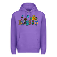 Purple ı am blessed Premium Hoodie - AdoDesignShop