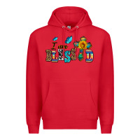 Red ı am blessed Premium Hoodie - AdoDesignShop