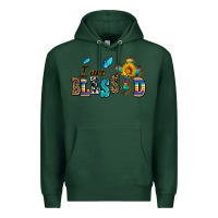 Sports Green ı am blessed Premium Hoodie - AdoDesignShop