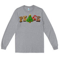 Heather Grey christmas peace Long Sleeve Tee - BarkalooDesign