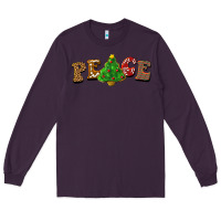 Plum christmas peace Long Sleeve Tee - BarkalooDesign